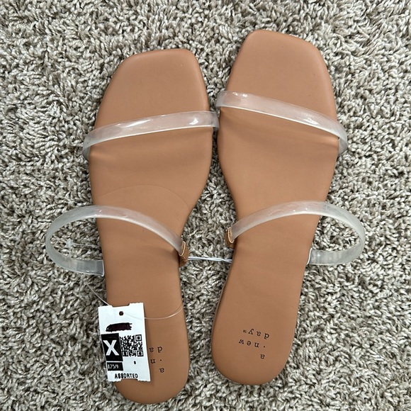 Target brand tan and clear sandals. Size 8. - Picture 1 of 6